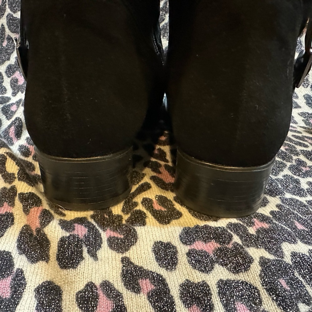 JJ Footwear Extra Wide Calf boots, black suede, Size 36 - Picture 2 of 8